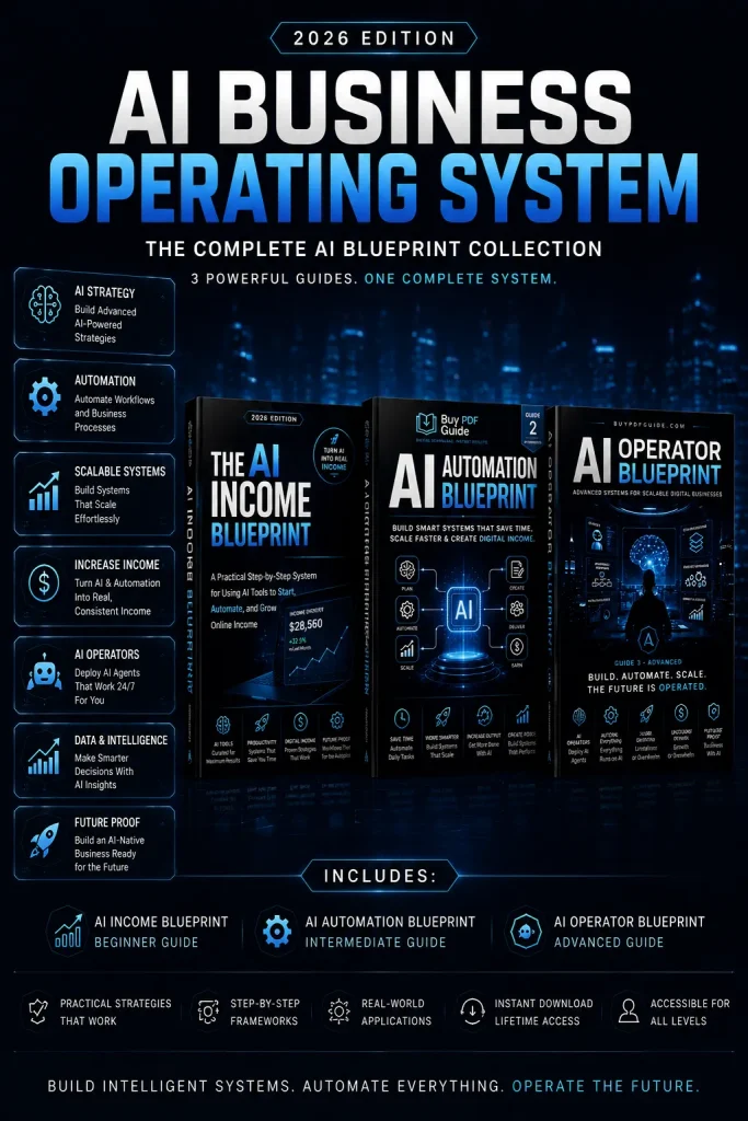 The Future Belongs To Operators transformation infographic showing overwhelmed manual business operations evolving into an AI-powered automated business system with intelligent workflows, scalable infrastructure, automation dashboards and autonomous AI operations.