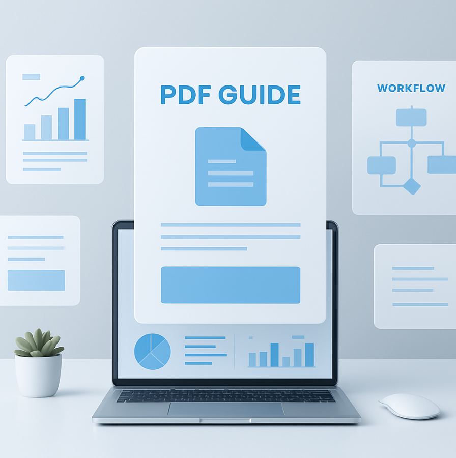 Trending digital business blueprint PDF mock-up
