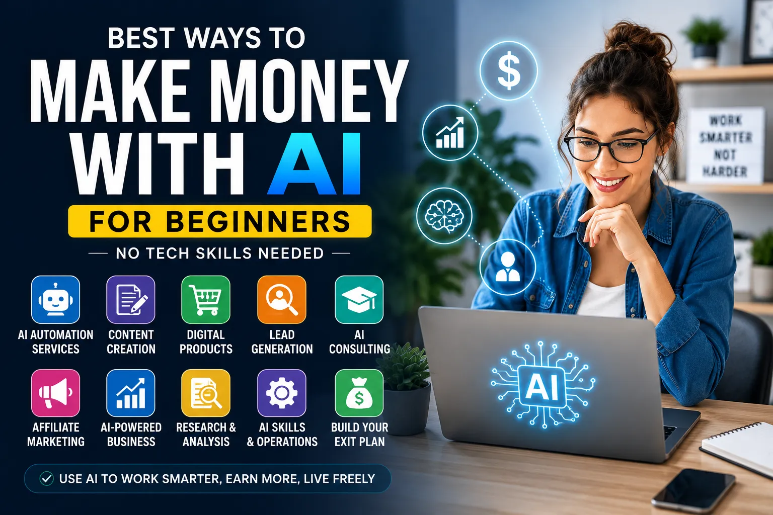 Best ways to make money with AI for beginners